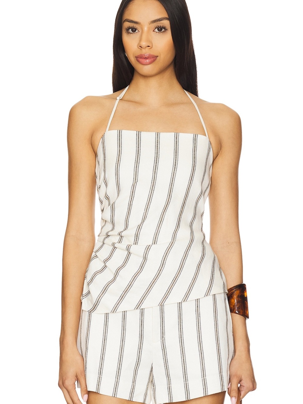 NWOT A.L.C. Charlotte Top in Cream Stripe Linen Blend Size 0